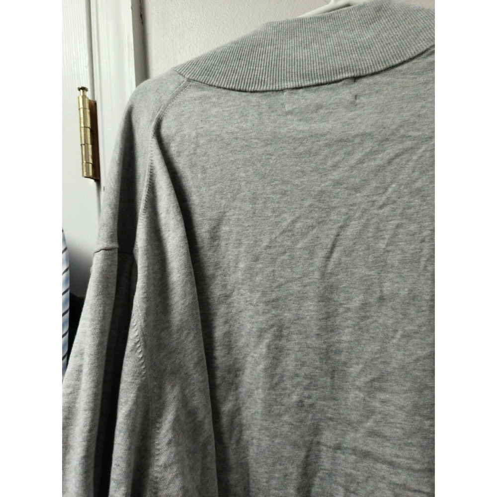 Brooks Brothers Supima Cotton 1/4 Zip Pullover Sweater Mens 3XLT Gray Heather - Picture 8 of 9
